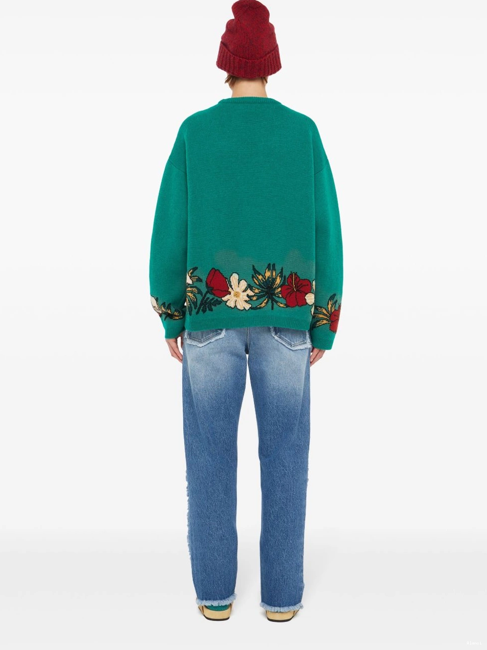 Cheap cashmere Alanui jumper intarsia-knit floral Women 0520